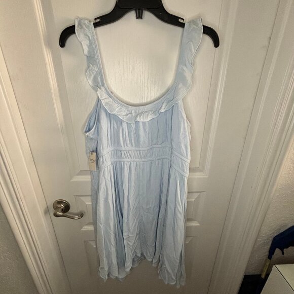 Arizona Womens Sleeveless Babydoll Dress Juniors Blue XL NEW - Picture 3 of 3